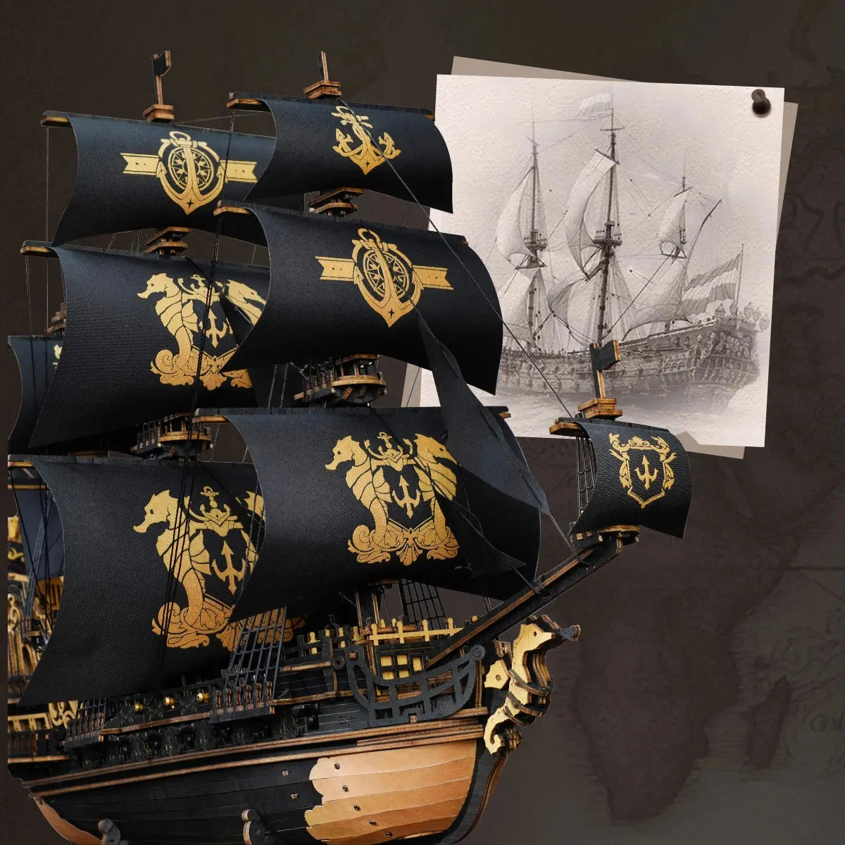 Puzzle 3D The Seahorse Barque - Crafterra