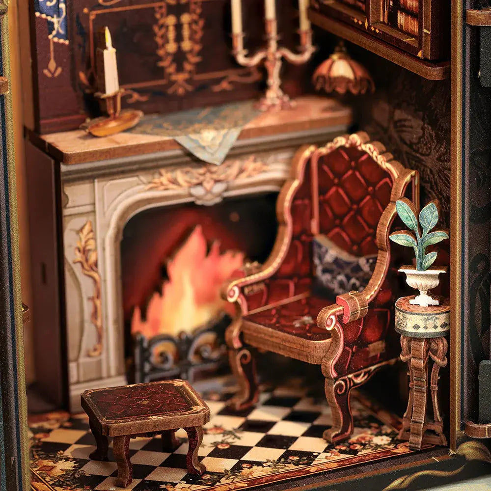 Book Nook Count Cat's Study - Crafterra