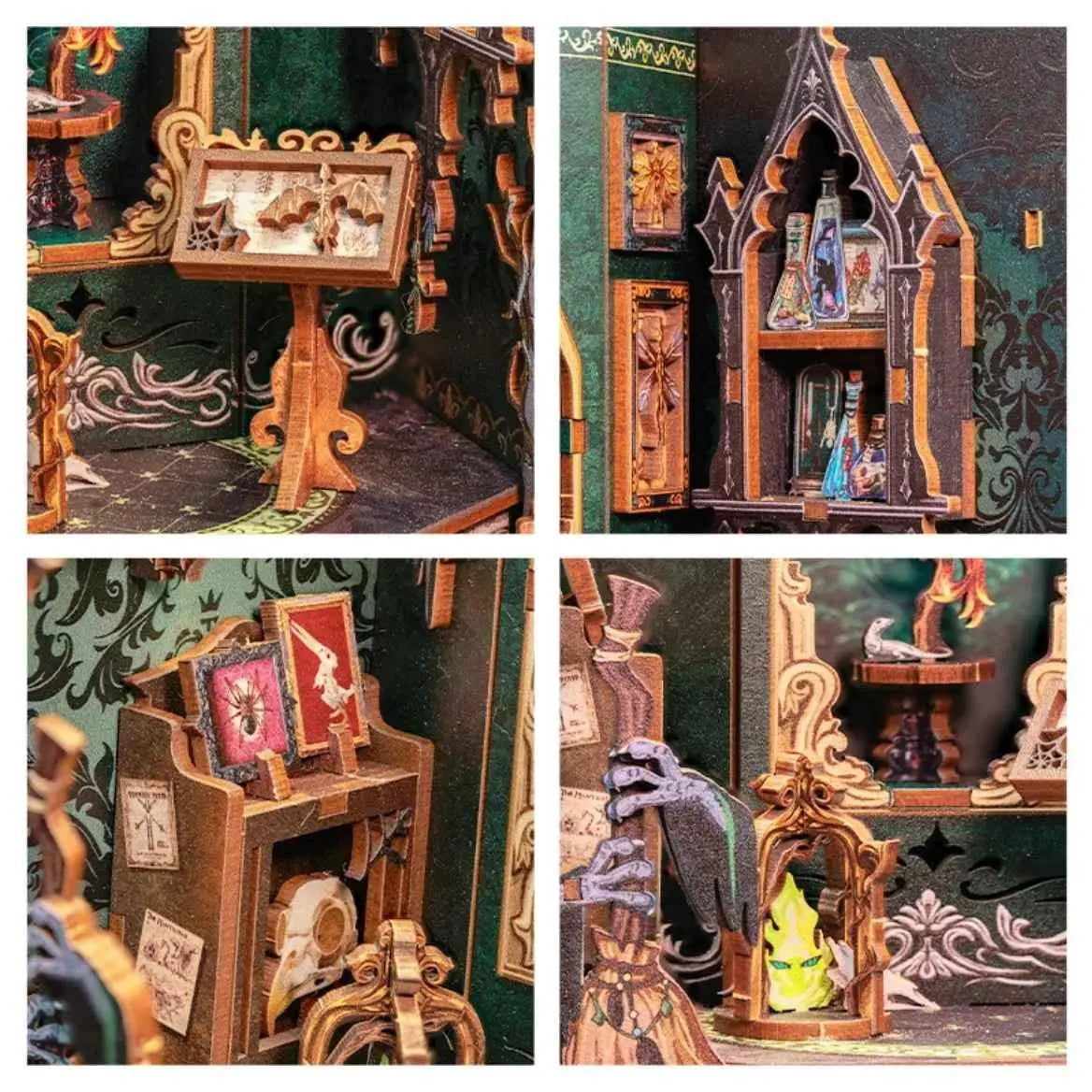 Book Nook Darkness Herbarium - Crafterra