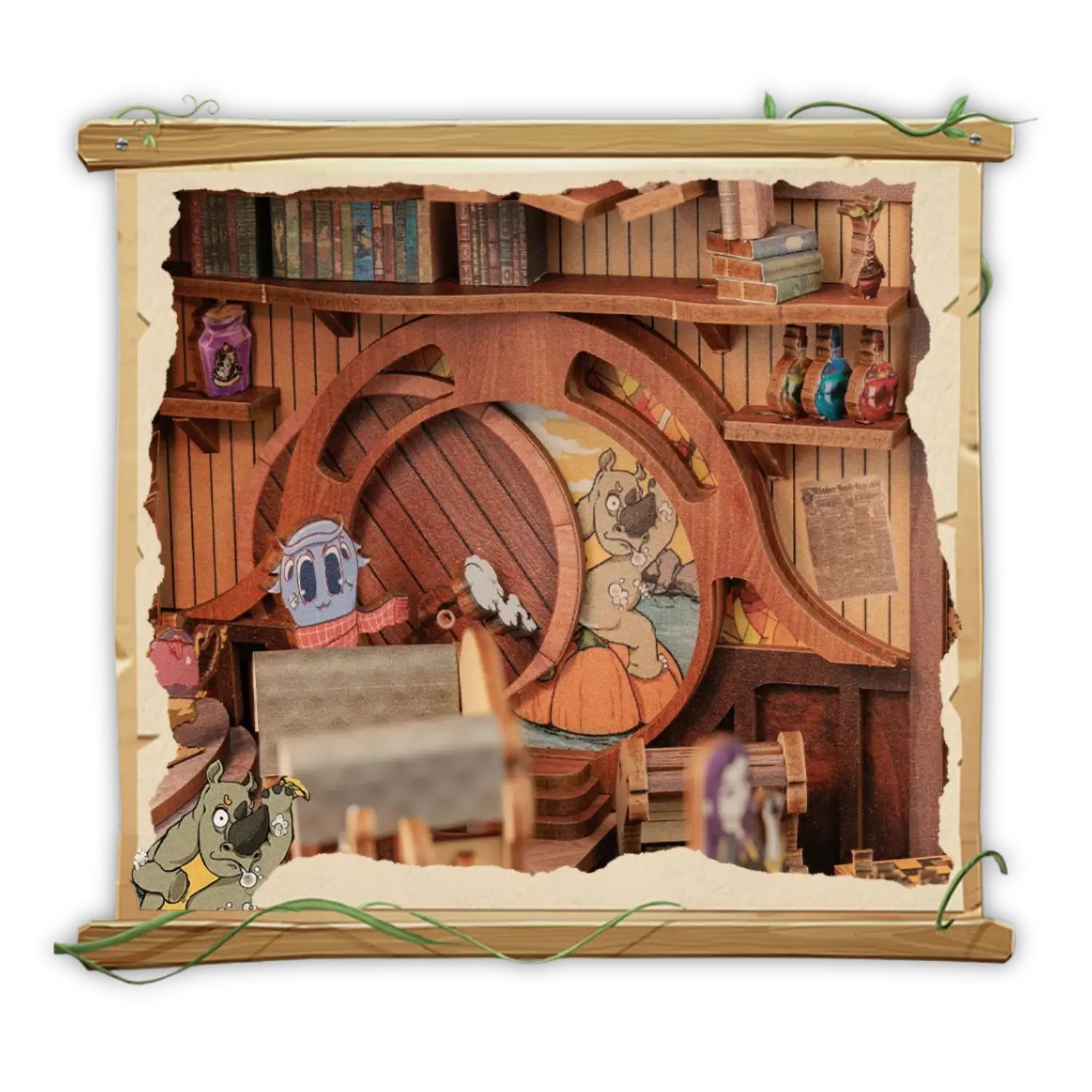 Book Nook Fantastic Animal Common Room - Crafterra