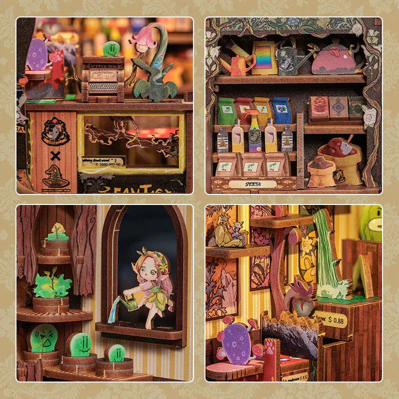 Book Nook Fantasy Plant Shop Crafterra