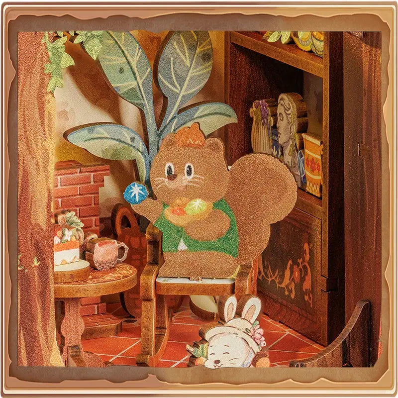 Book Nook Squirrel Collector - Crafterra