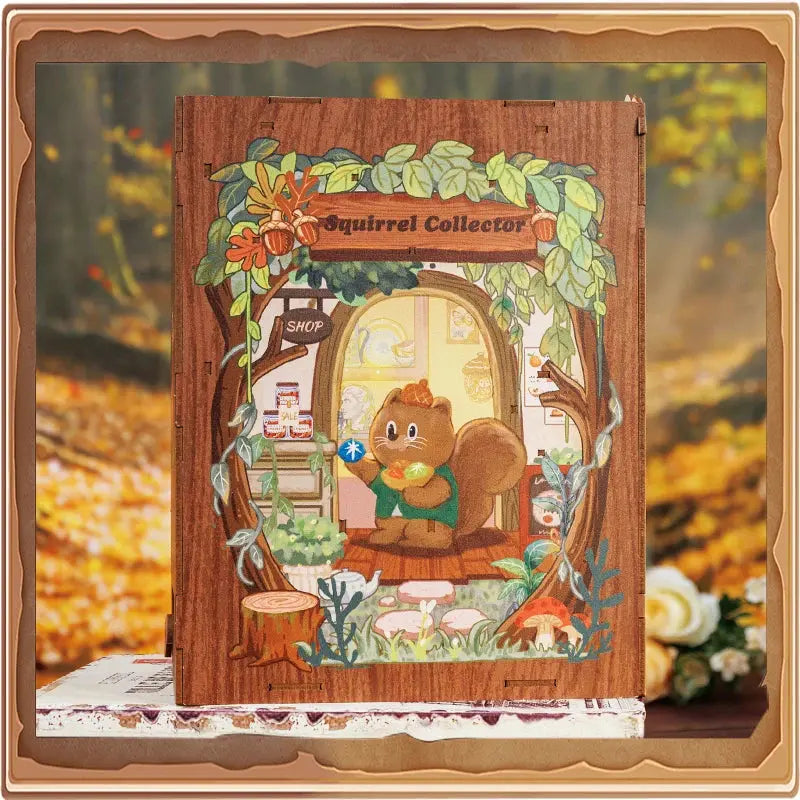 Book Nook Squirrel Collector - Crafterra