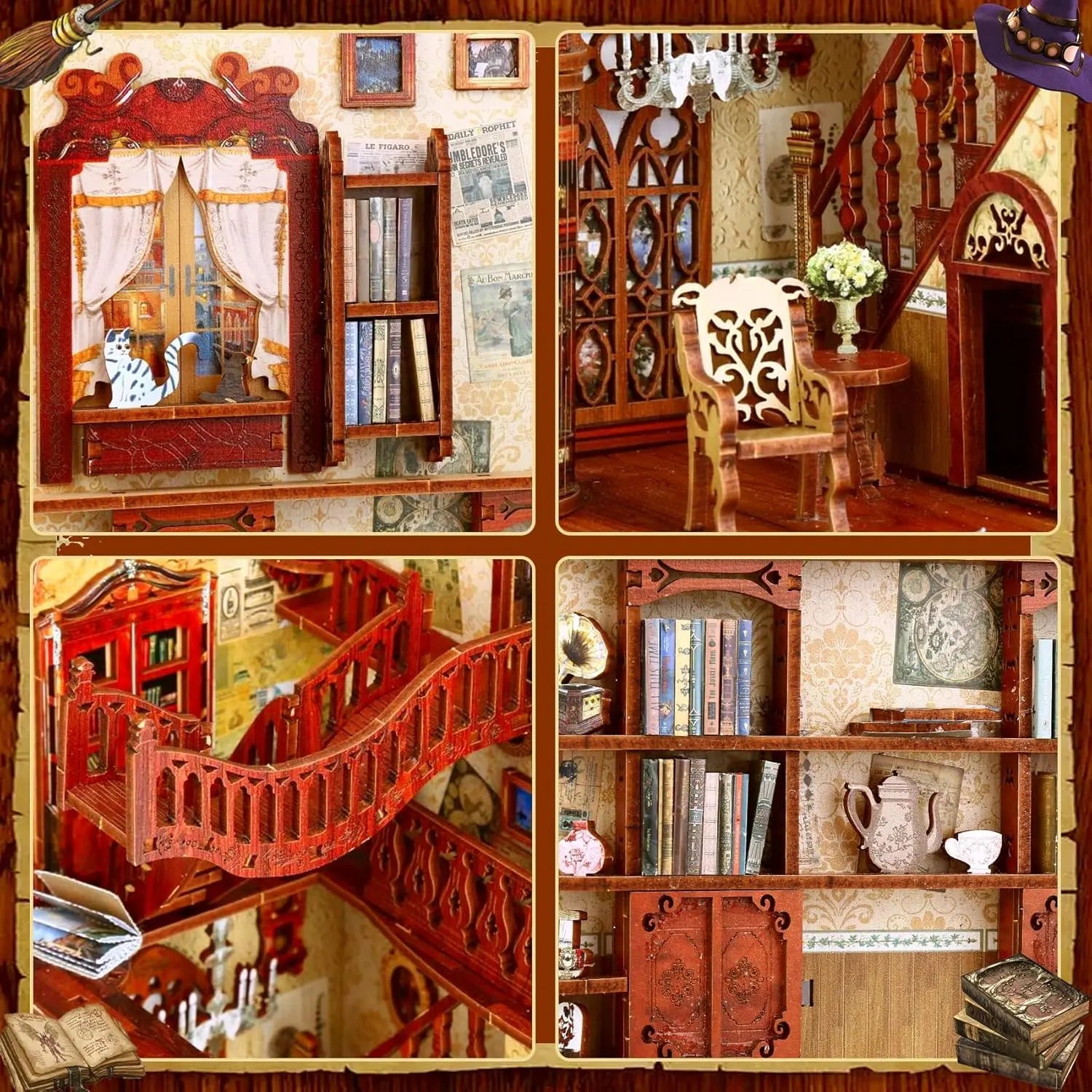 Book Nook Magic Book House - Crafterra