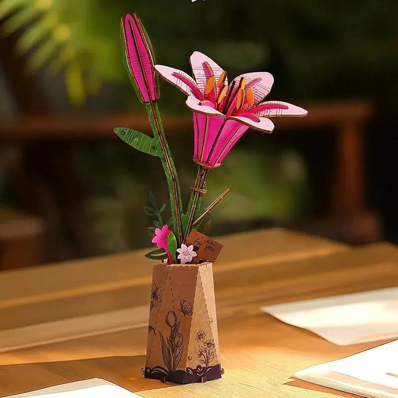 Puzzle 3D Lys Rose Crafterra