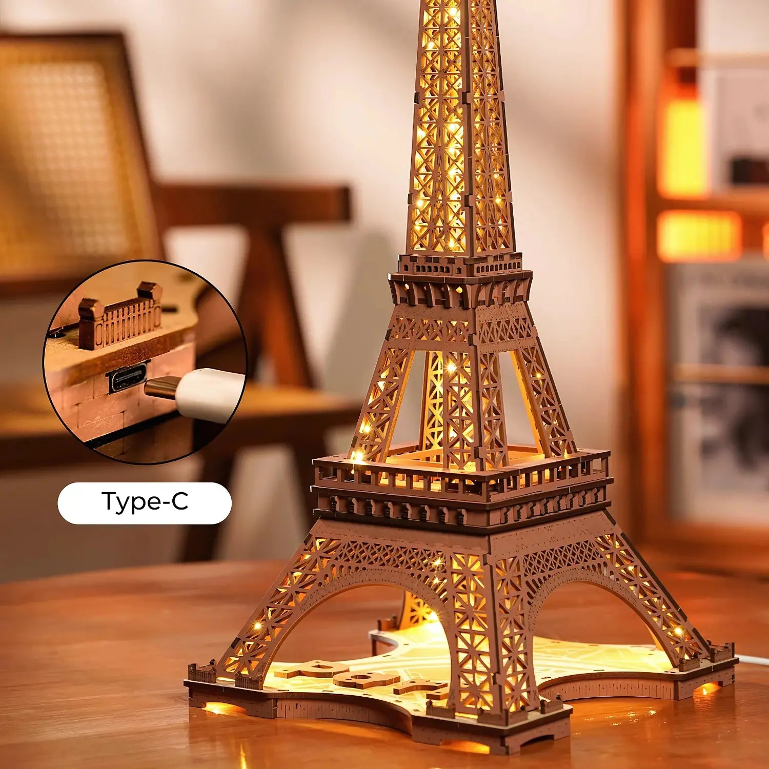 Puzzle 3D Nuit de la Tour Eiffel - Crafterra