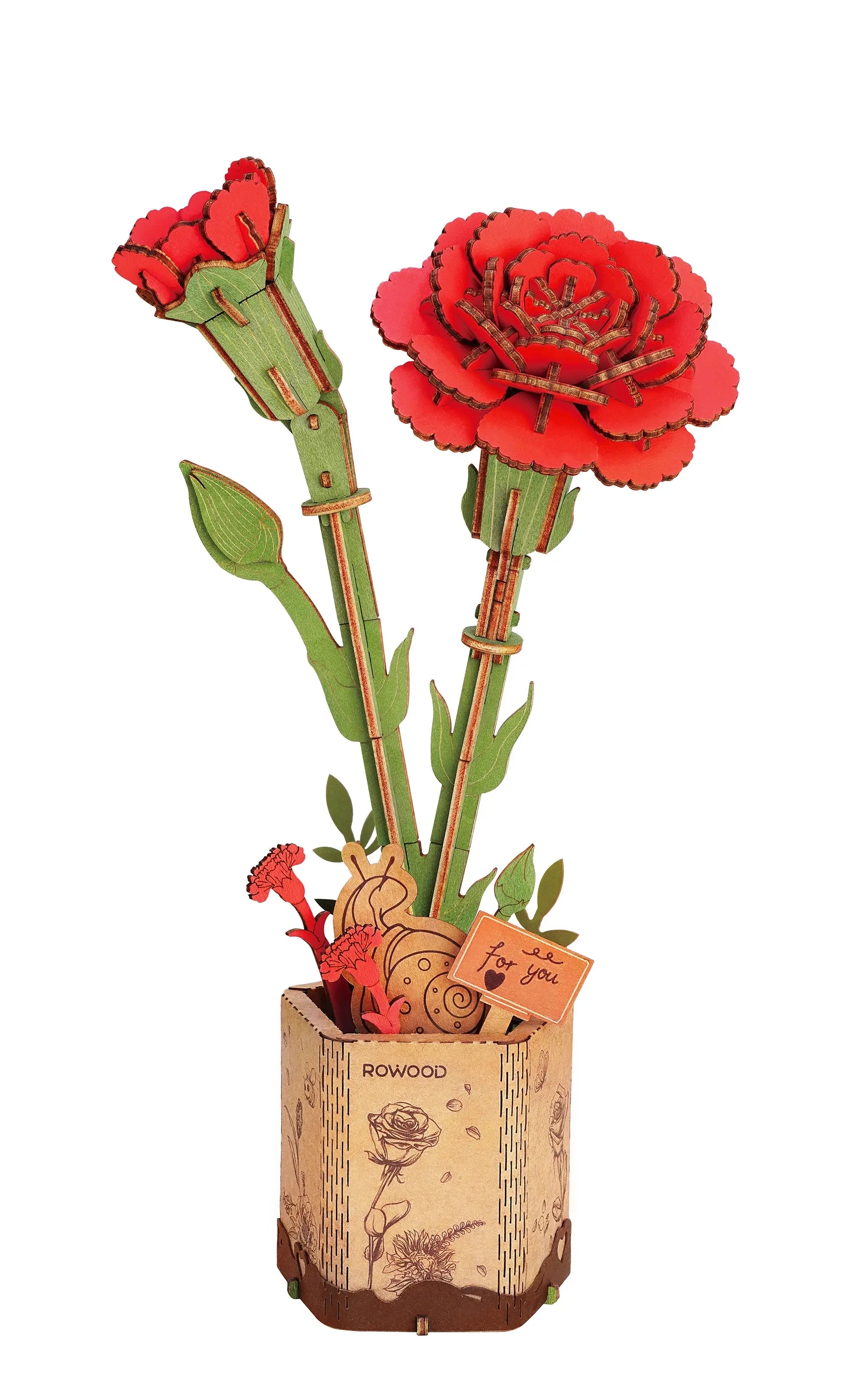 Puzzle 3D Œillet Rouge Crafterra