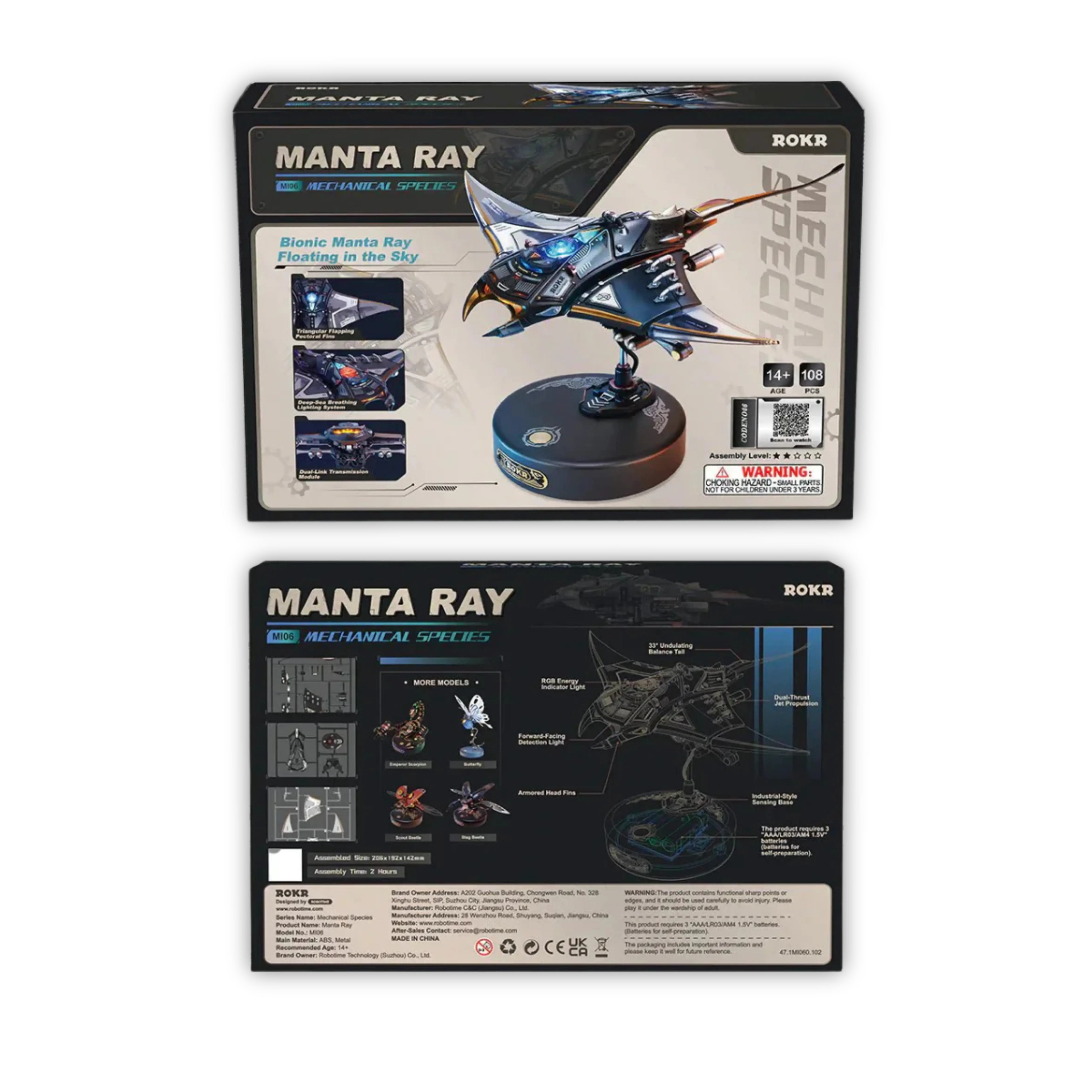 Puzzle 3D Raie Manta Crafterra