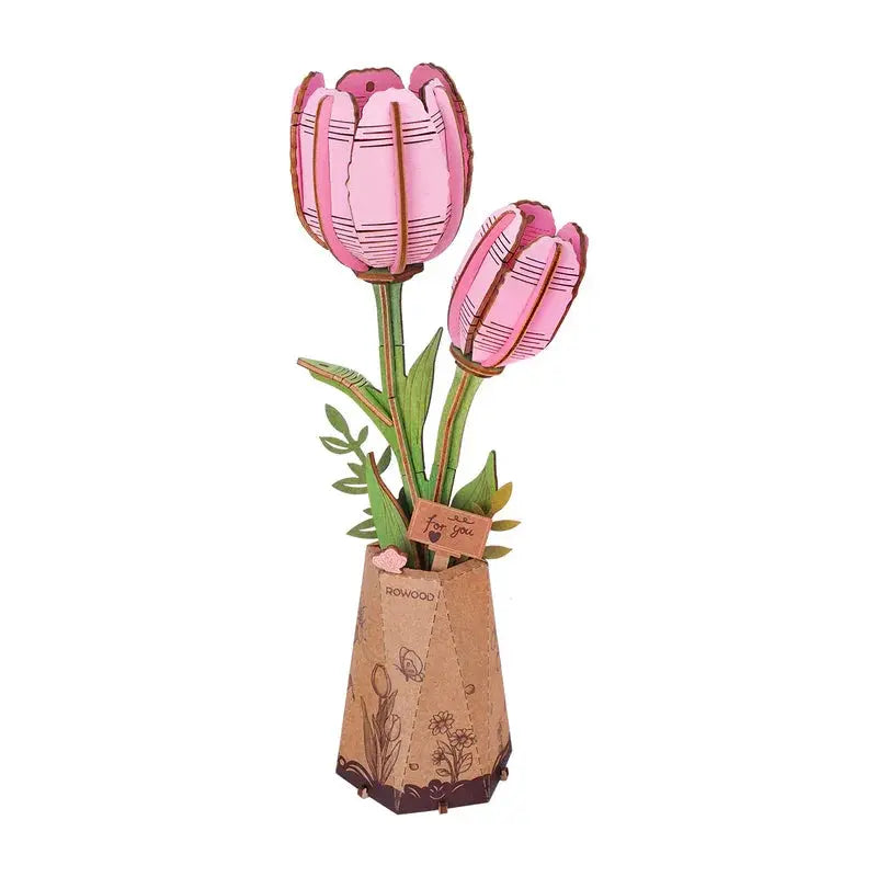 Puzzle 3D Tulipe Rose Crafterra