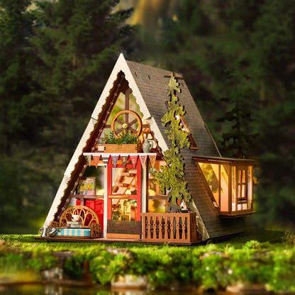 Maison Miniature A-Frame Cabin