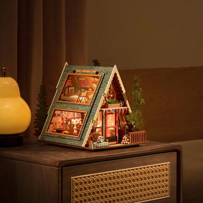 Maison Miniature A-Frame Cabin