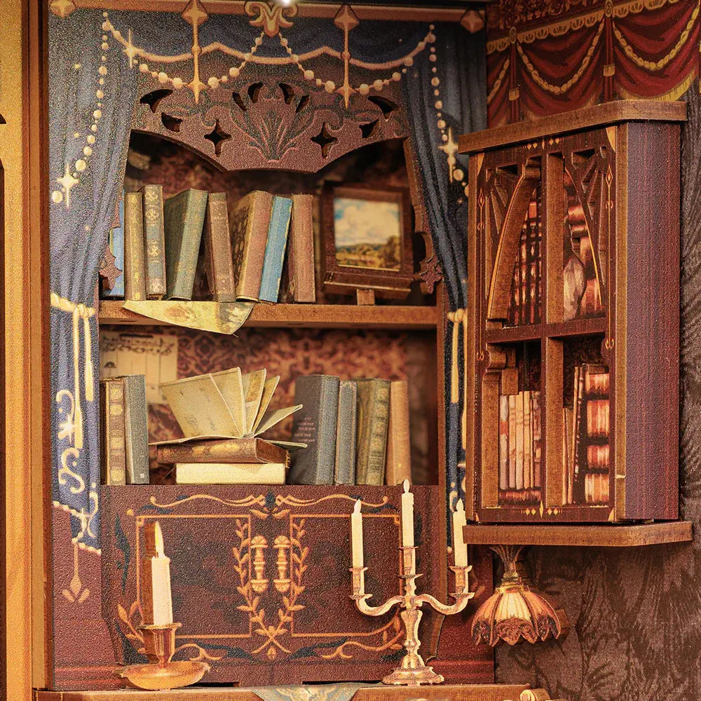 Book Nook Count Cat's Study - Crafterra