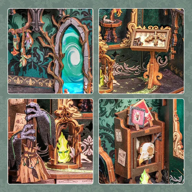 Book Nook Darkness Herbarium - Crafterra