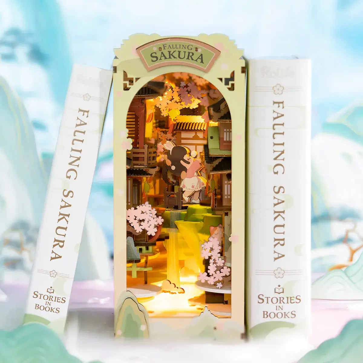 Book Nook Falling Sakura - Crafterra