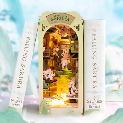 Book Nook Falling Sakura - Crafterra