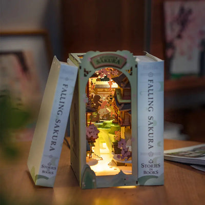 Book Nook Falling Sakura - Crafterra