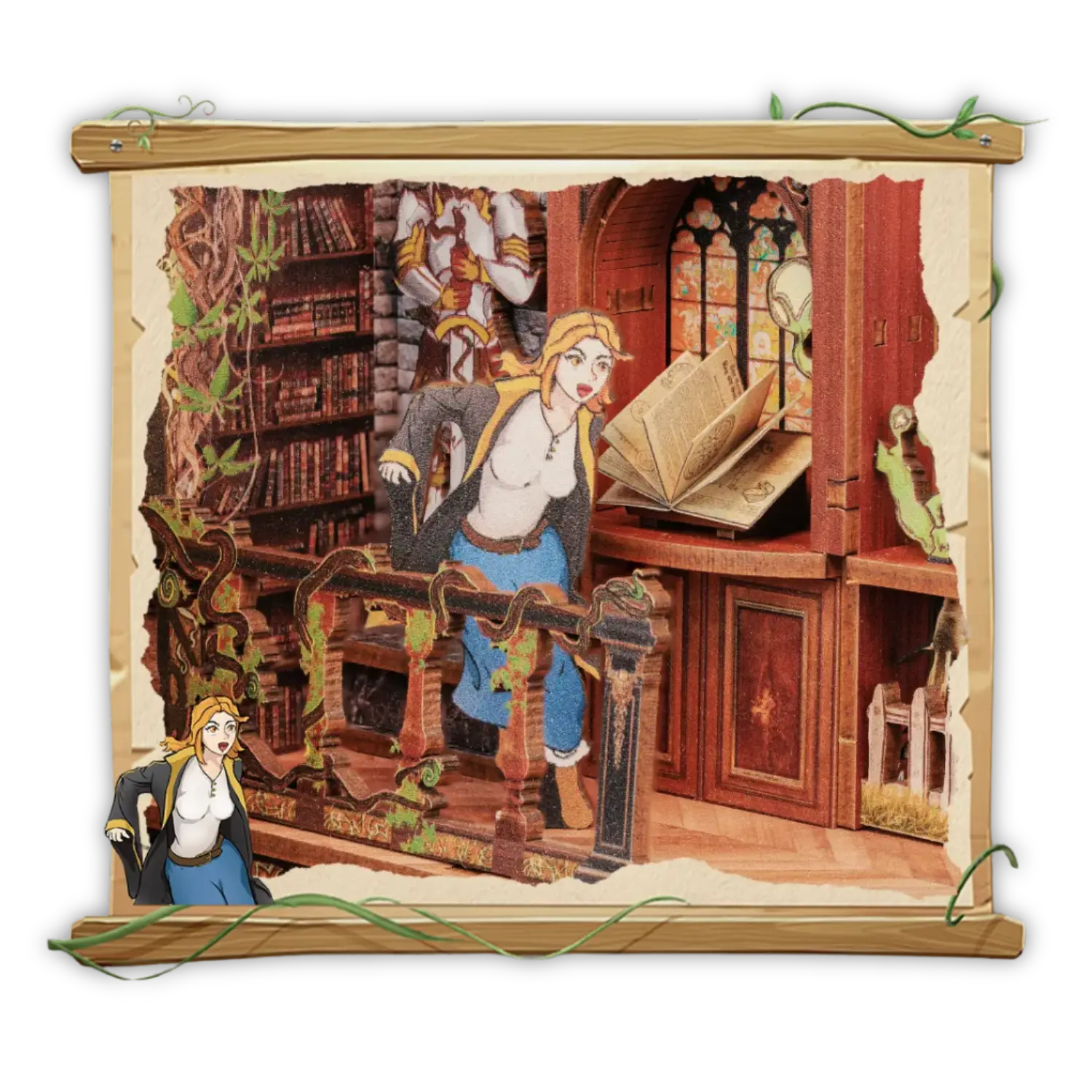 Book Nook Fantastic Animal Common Room - Crafterra