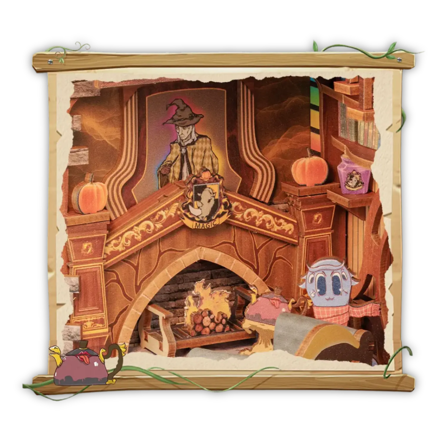 Book Nook Fantastic Animal Common Room - Crafterra