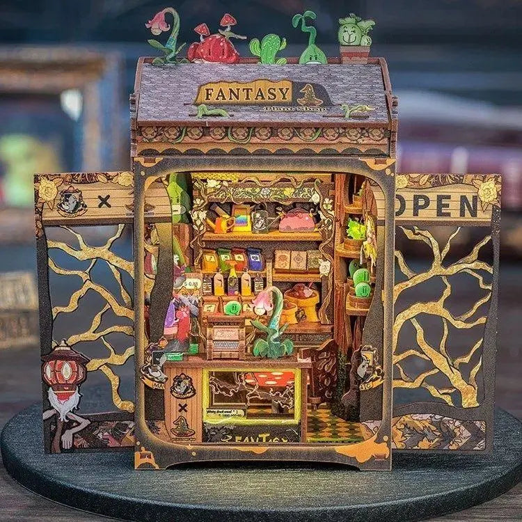 Book Nook Fantasy Plant Shop Crafterra