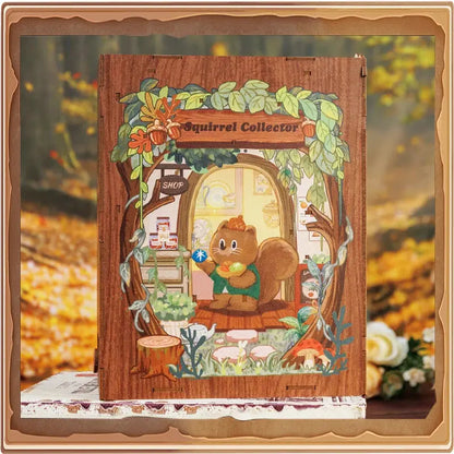 Book Nook Squirrel Collector - Crafterra