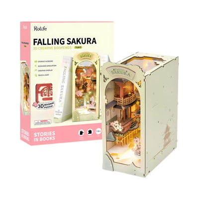 Book Nook Falling Sakura