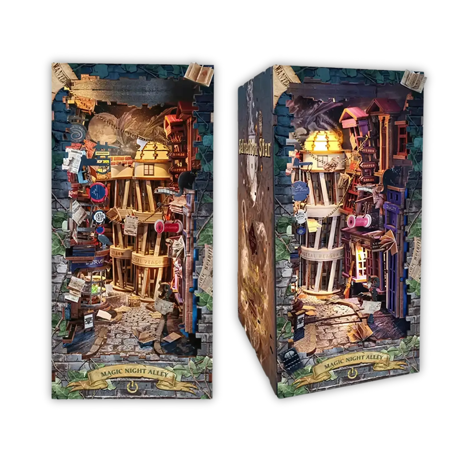 Book Nook Magic Night Alley - Crafterra