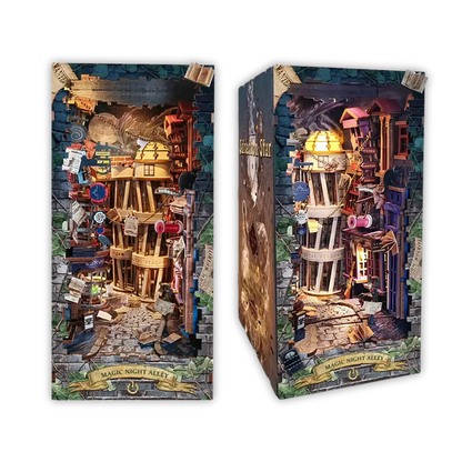 Book Nook Magic Night Alley - Crafterra