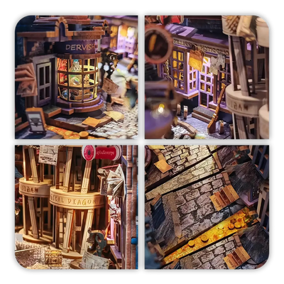Book Nook Magic Night Alley - Crafterra