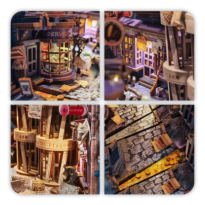 Book Nook Magic Night Alley - Crafterra