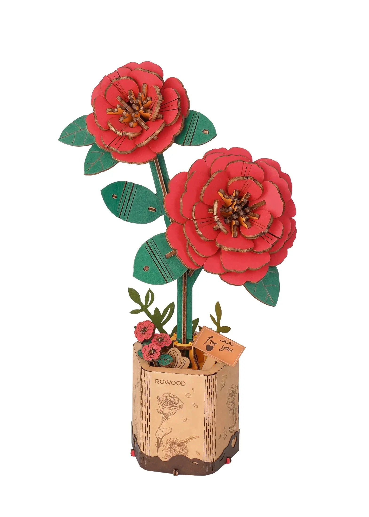 Puzzle 3D Camélia Rouge Crafterra