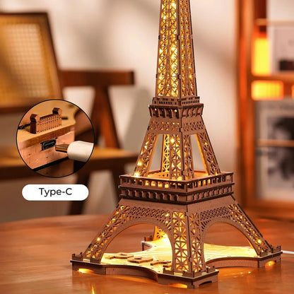 Puzzle 3D Nuit de la Tour Eiffel - Crafterra