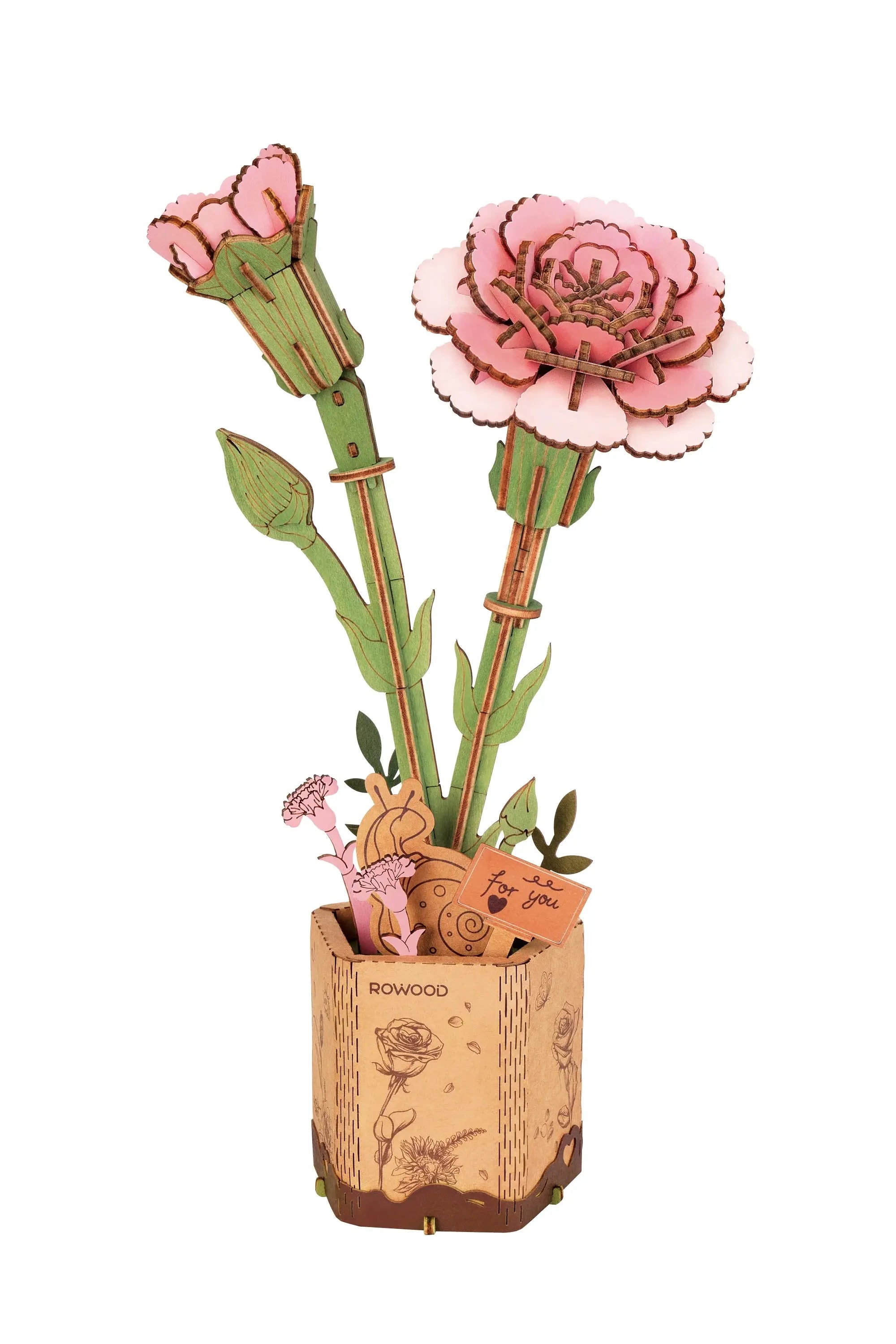 Puzzle 3D Œillet Rose Crafterra