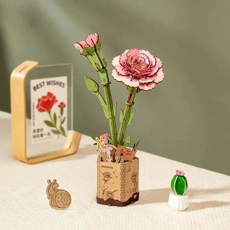 Puzzle 3D Œillet Rose Crafterra