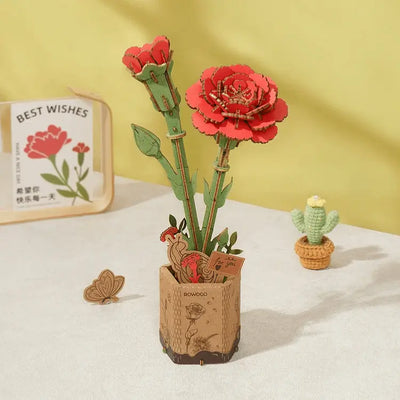 Puzzle 3D Œillet Rouge Crafterra