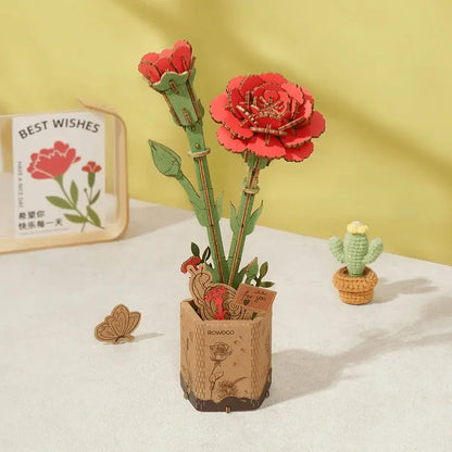 Puzzle 3D Œillet Rouge Crafterra