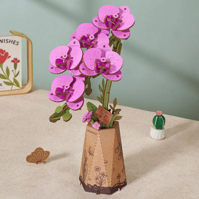 Puzzle 3D Orchidée Papillon Pourpre Crafterra