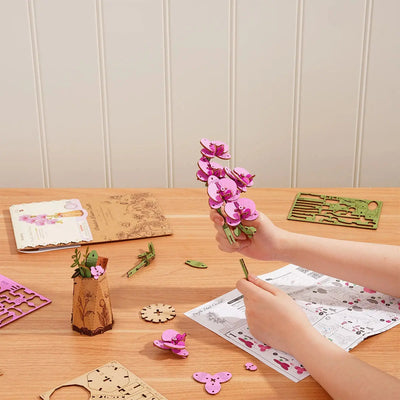 Puzzle 3D Orchidée Papillon Pourpre Crafterra