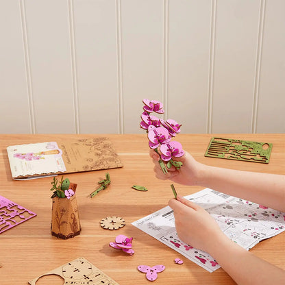 Puzzle 3D Orchidée Papillon Pourpre Crafterra