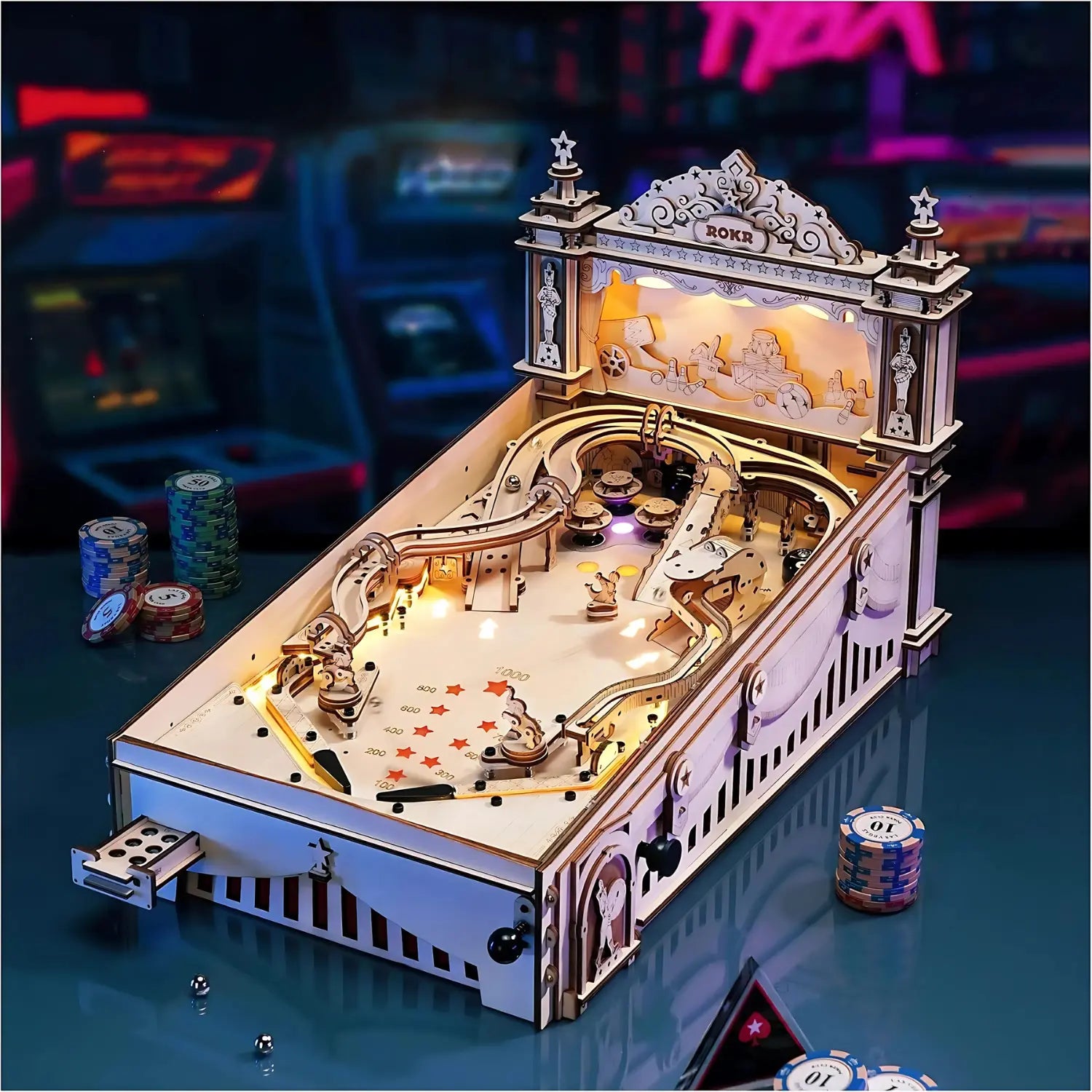 Puzzle 3D Pinball Machine - Crafterra