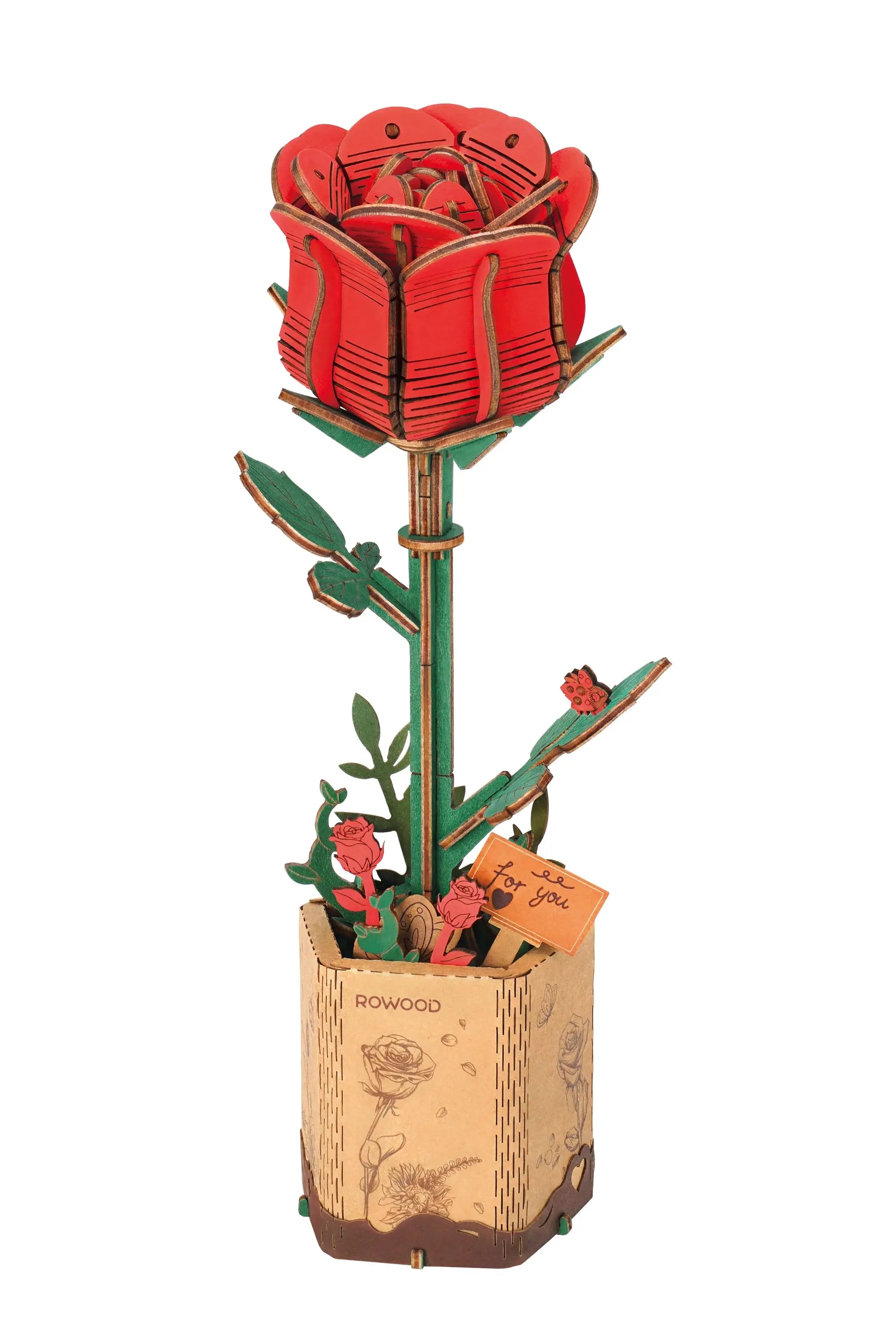 Puzzle 3D Rose Rouge Crafterra