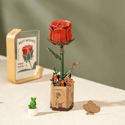 Puzzle 3D Rose Rouge Crafterra
