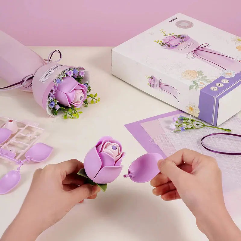 Puzzle 3D Rose Violette Crafterra