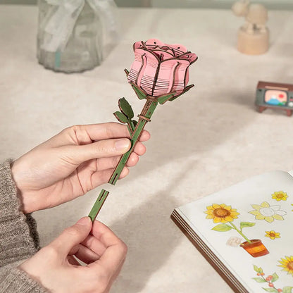 Puzzle 3D Rose rose Crafterra