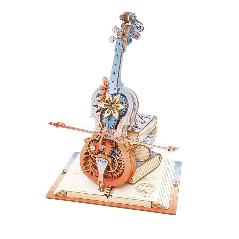 Robotime Rokr Puzzle 3D en bois Symphonie des beaux rêves Boîte à musique mécanique Conception pré-colorée Cadeau pour la famille Enfants BuildToy Crafterra