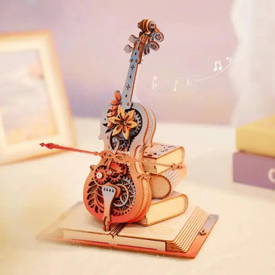 Robotime Rokr Puzzle 3D en bois Symphonie des beaux rêves Boîte à musique mécanique Conception pré-colorée Cadeau pour la famille Enfants BuildToy Crafterra