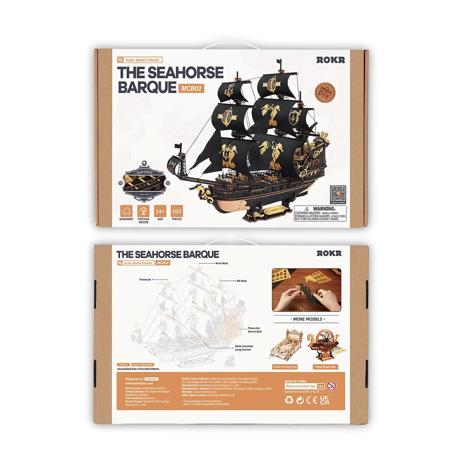 Puzzle 3D The Seahorse Barque Crafterra