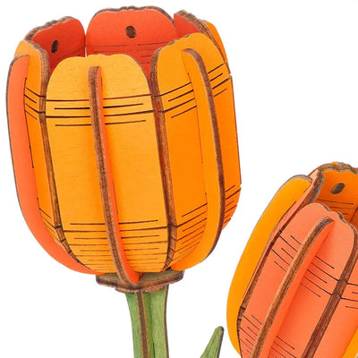 Puzzle 3D Tulipe Orange Crafterra