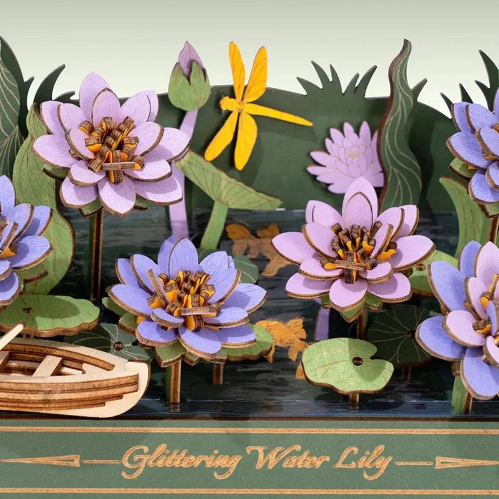 Puzzle 3D Peinture de Nénuphar Scintillant