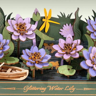 Puzzle 3D Peinture de Nénuphar Scintillant - Crafterra