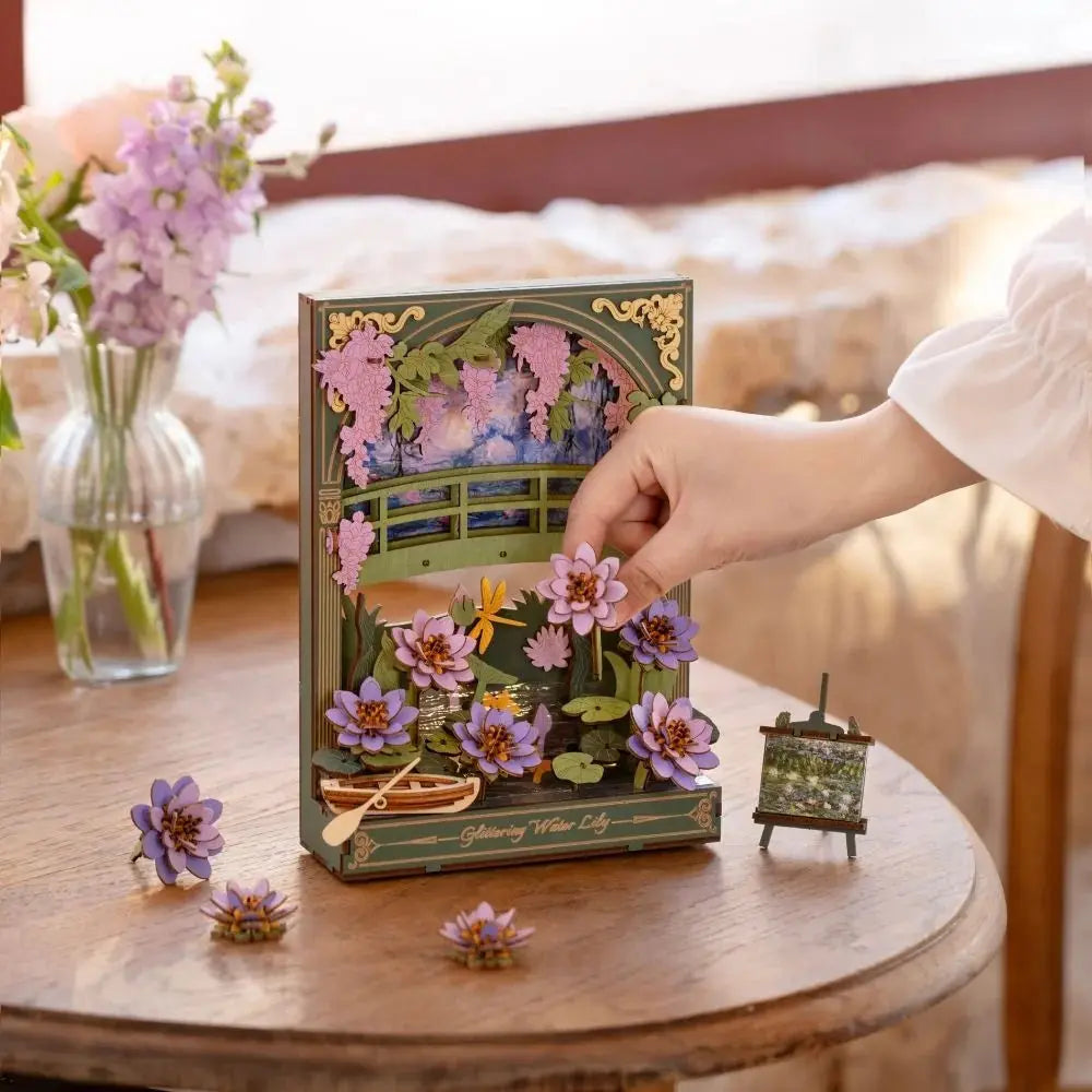 Puzzle 3D Peinture de Nénuphar Scintillant